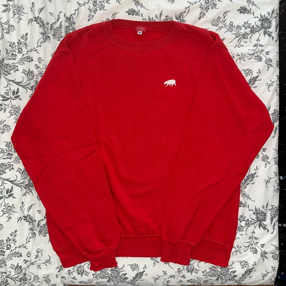 Brandy Melville Red Bear Crewneck